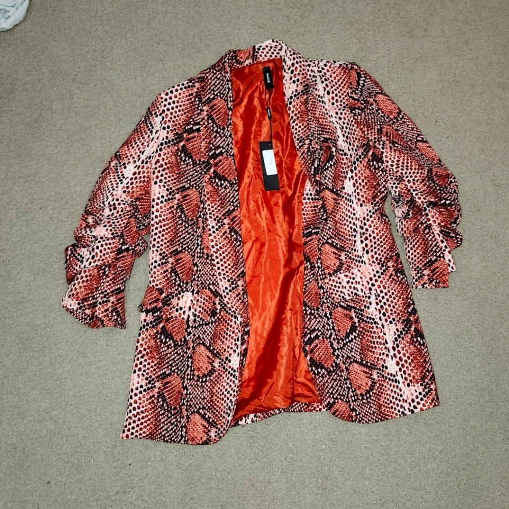 Snake print blazer